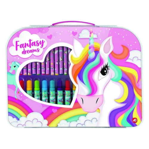 AS Zestaw artystyczny w walizce jednorożec 2257